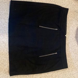 Black wool skirt